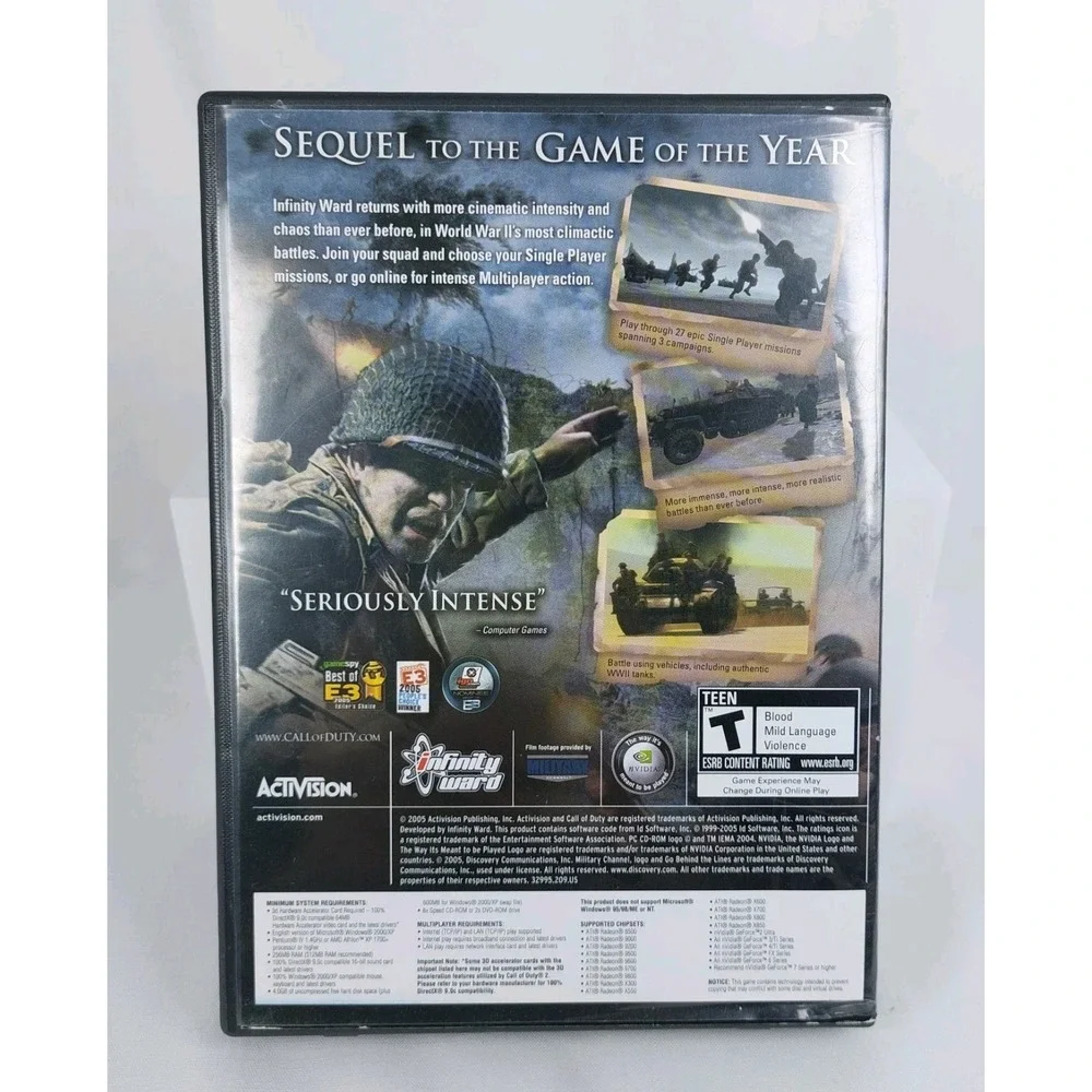 Call of Duty 2 Big Red One PC CD-ROM Special Edition Game Complete‎ TEEN